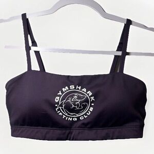 Gymshark Sports Bra Purple Lifting Club Legacy Bandeau Square Neck Gym Workout S